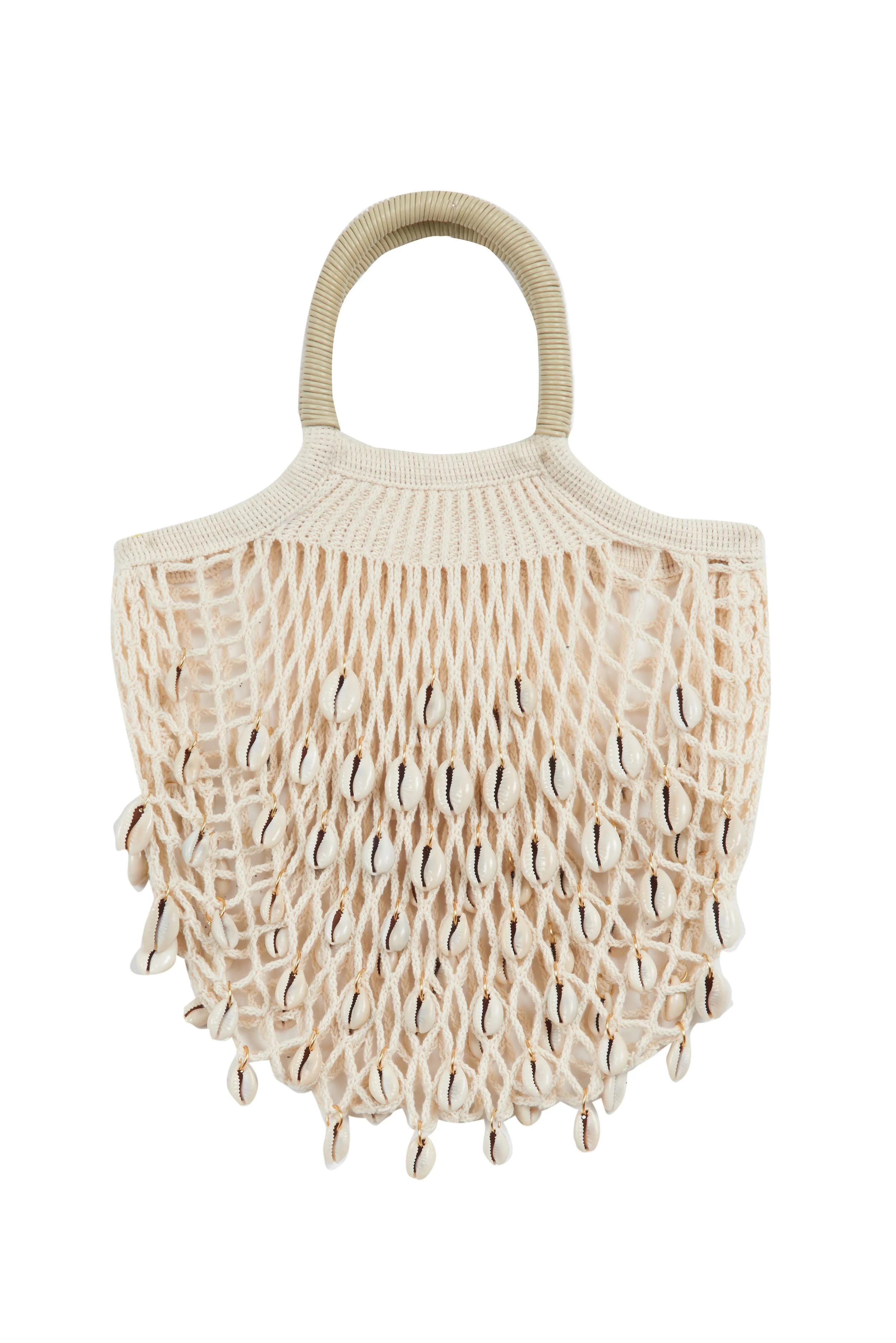 Milky pile tote bag with chouchou